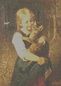 Rudolf Epp: Girl with cat