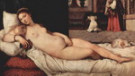 una donna nuda sdraiata su un divano