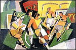 quattro giocatori di calcio stilizzati