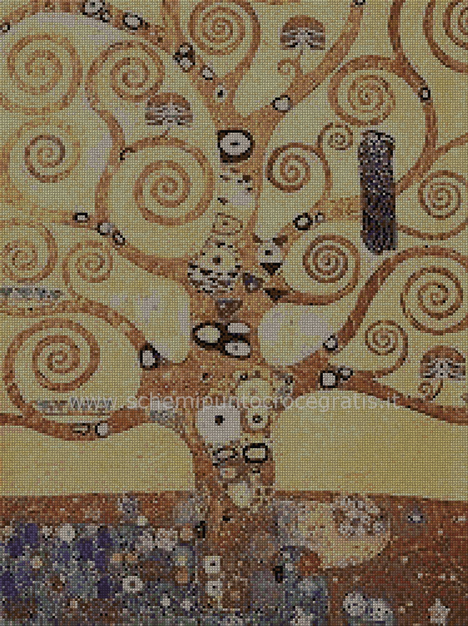 Albero della vita klimt disegno da colorare